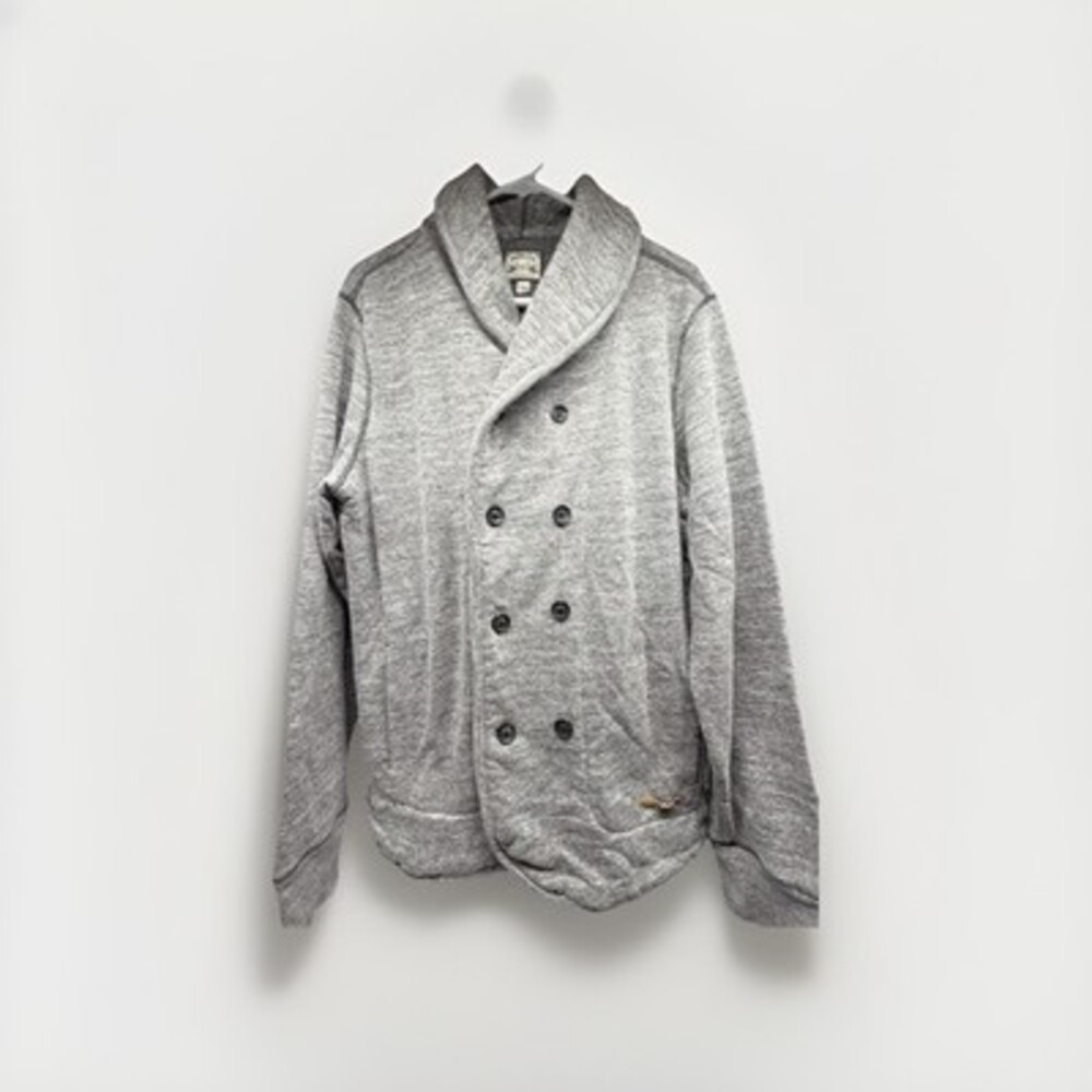 Diesel Smogami Double Breasted Shawl Collar Sweater Melange Dark Grey XL
